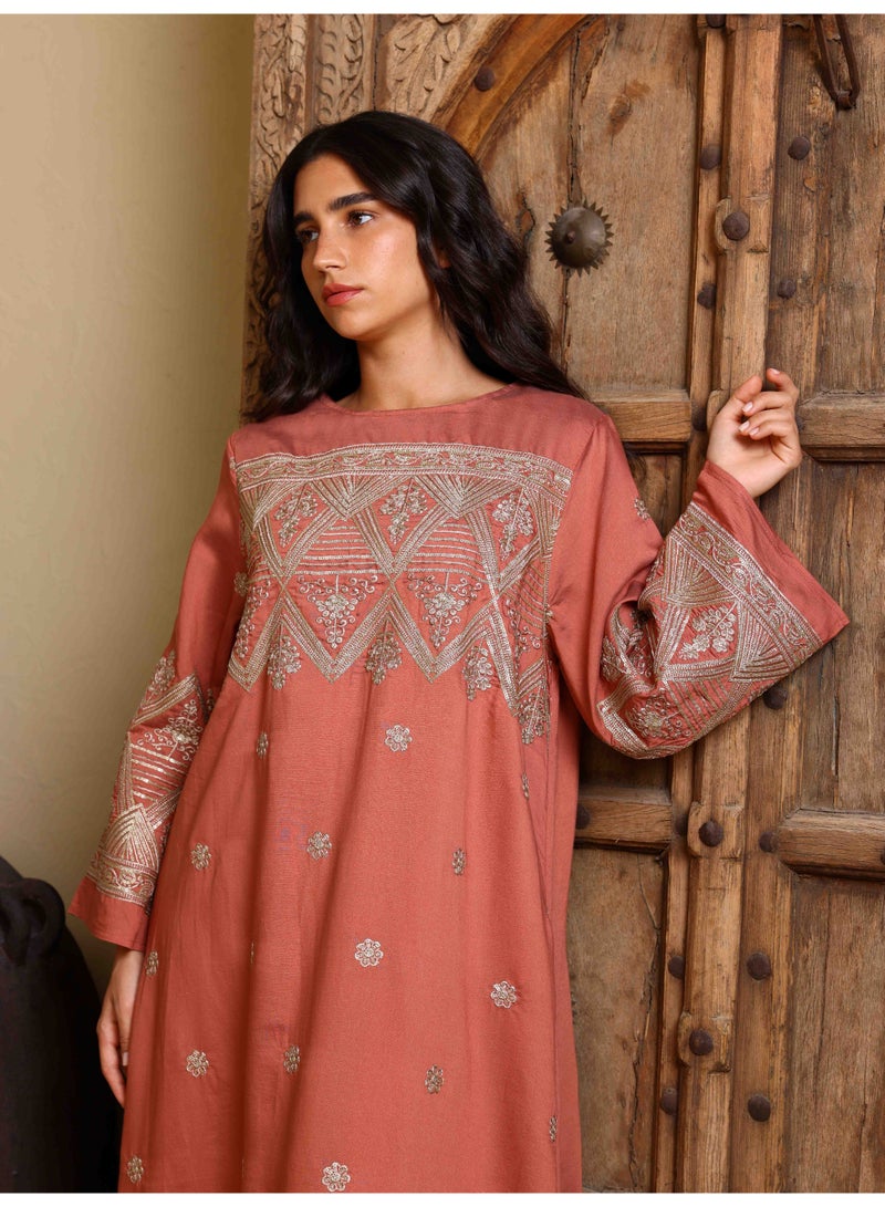 IKKXA Inaya Jalabiya IK4029 Orange - Image 2